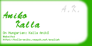 aniko kalla business card