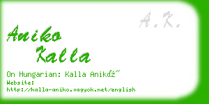 aniko kalla business card